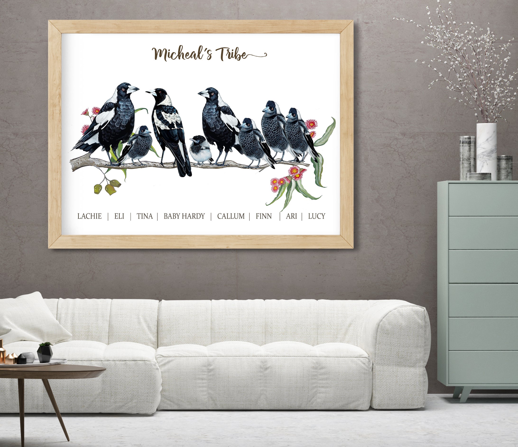 Personalised MAGPIE Family Print