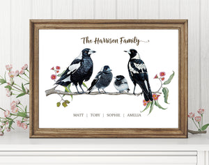 Personalised MAGPIE Family Print