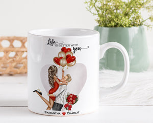 Personalised Valentine's Day Couple Mug